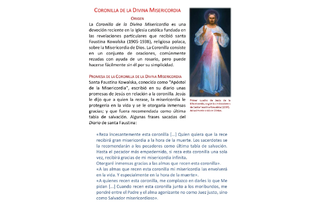 La Coronilla de la Divina Misericordia PDF