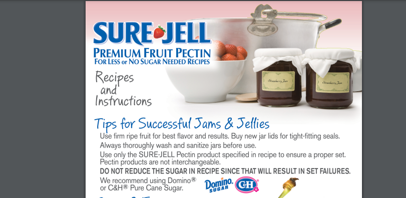 Sure Jell Instructions PDF [Download]